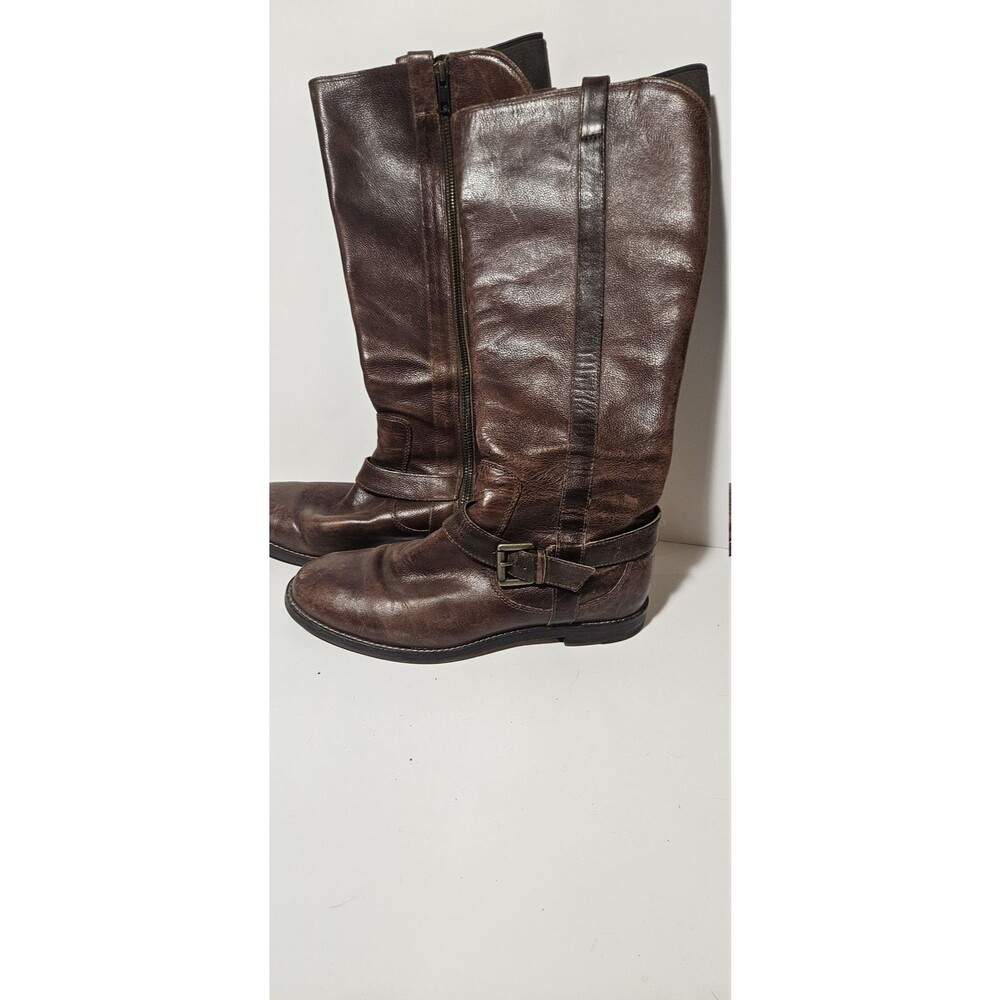 Cole Haan Leather Riding Boots Dark Brown Size 10 D57752 G18